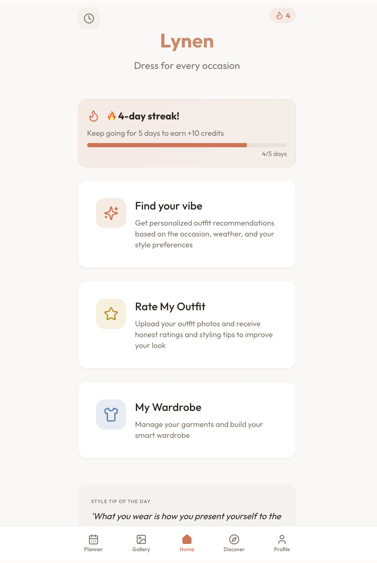 Lynen AI outfit generator app